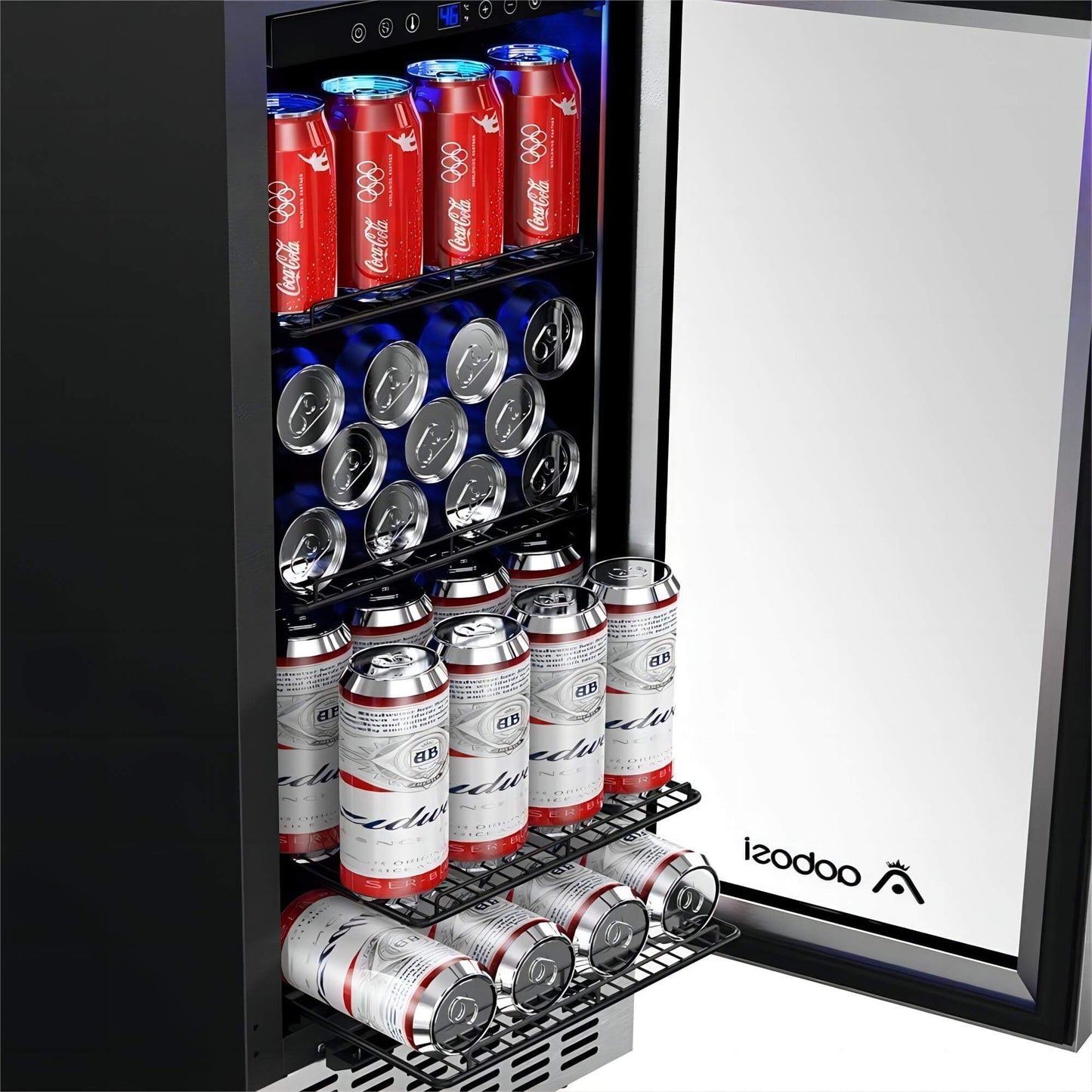 AOBOSI 15 inch Beverage Refrigerator 100 Cans - ‎JC-85C