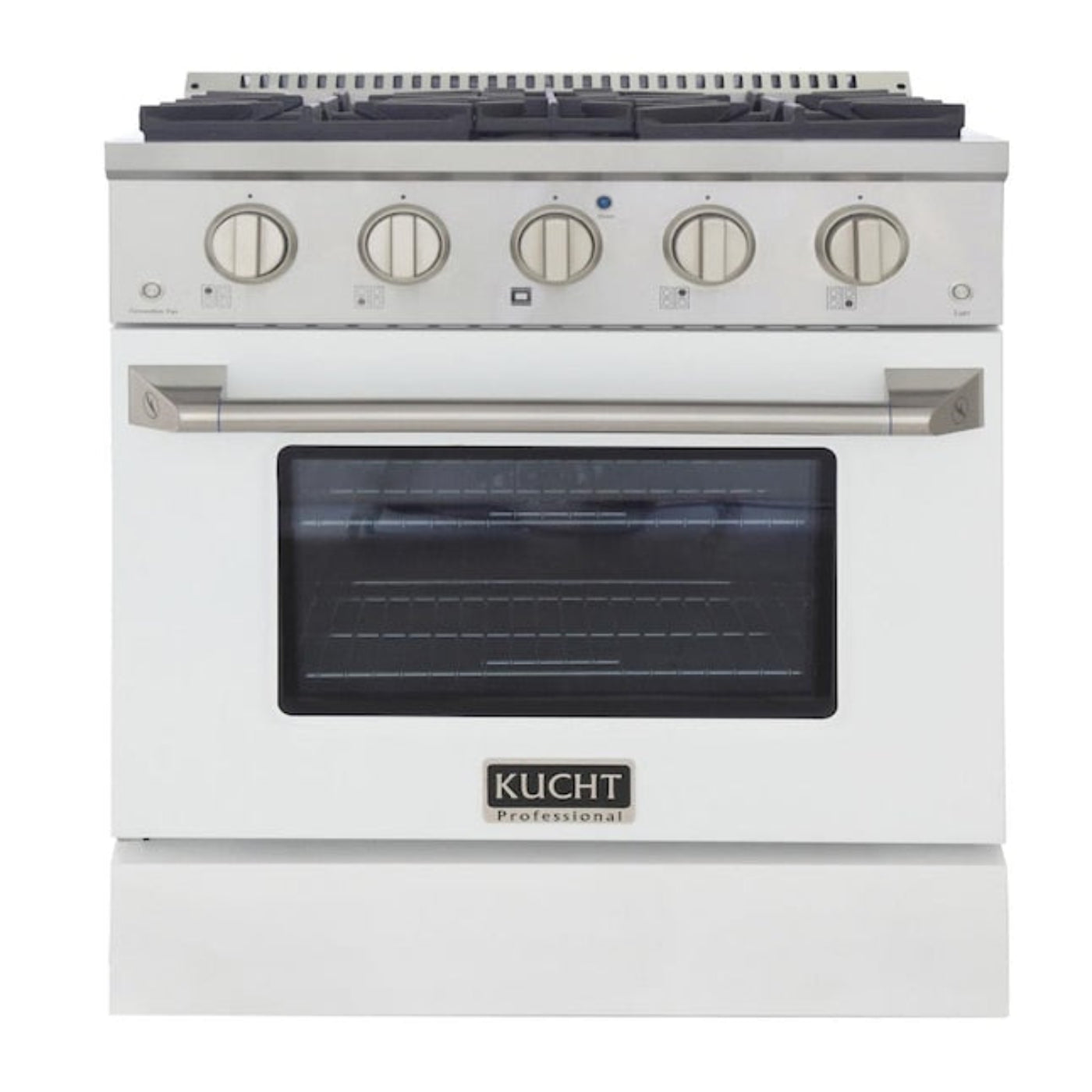 Kucht 30" Pro-Style Propane Gas Dual Fuel Range with 4 Burners in White, -  KDF302/LP-W