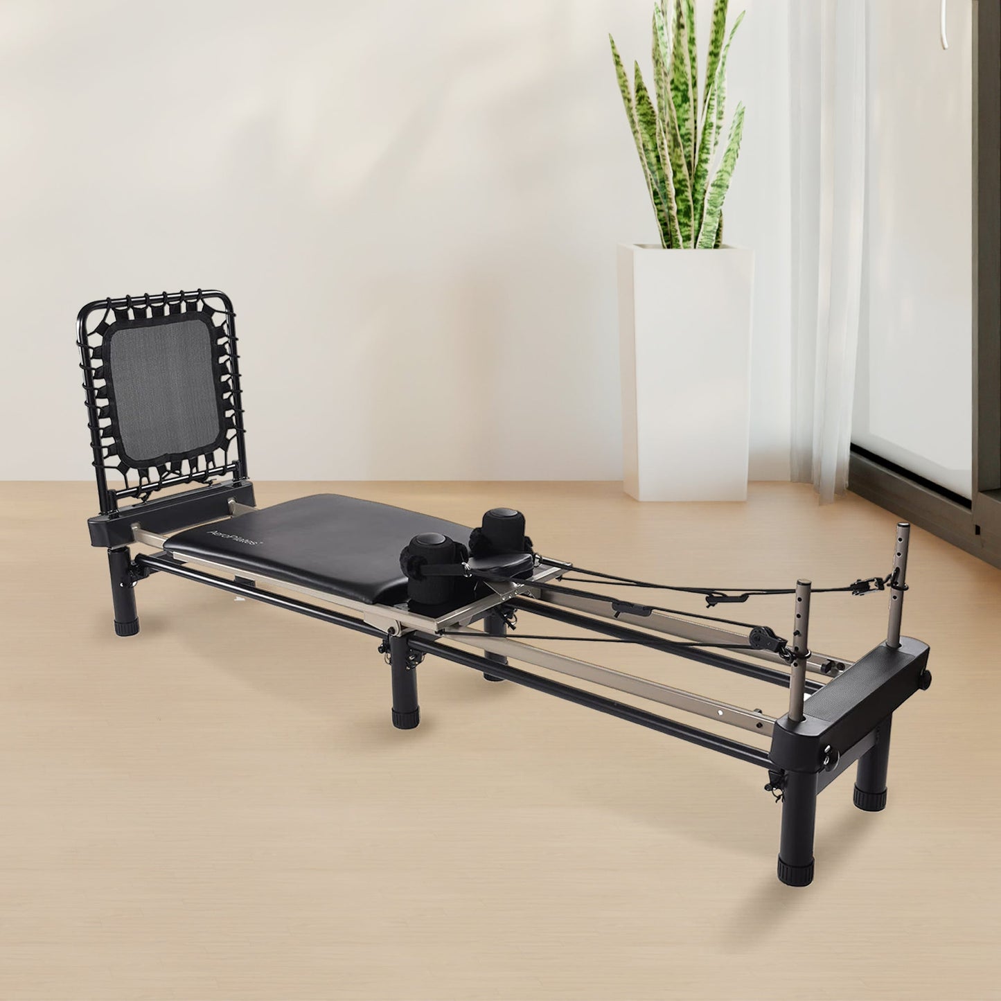 Stamina Products Aero Pilates 700 Foldable Reformer Fitness Machine with Cardio Rebounder (Used) - 261267