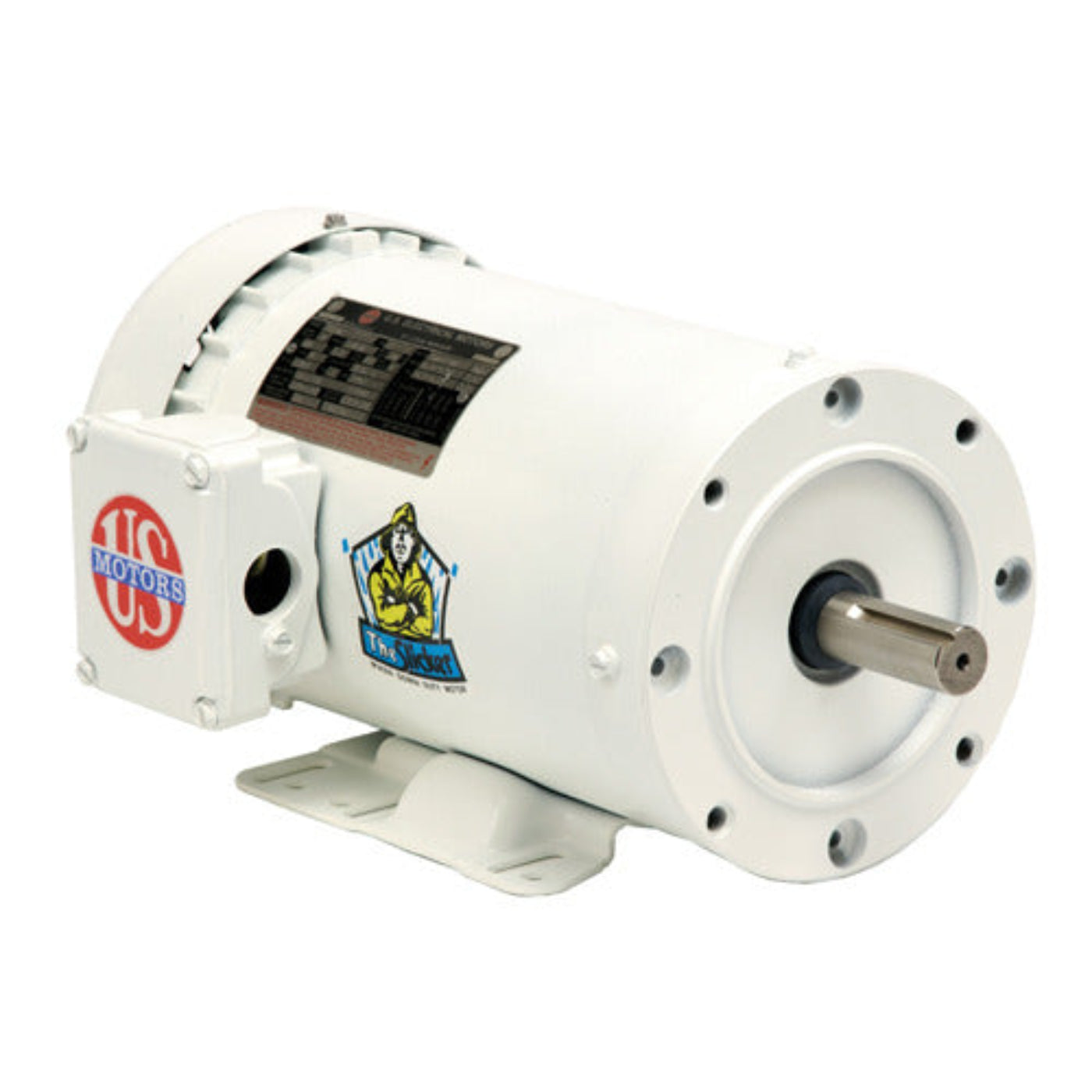 US-Nidec WD1P2AC White Epoxy Washdown Motor 1 HP 208-230/460V - WD1P2AC