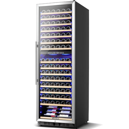 AOBOSI 24 inch ‎Wine Cooler 176 Bottles Capacity Dual Zone - YC-510B