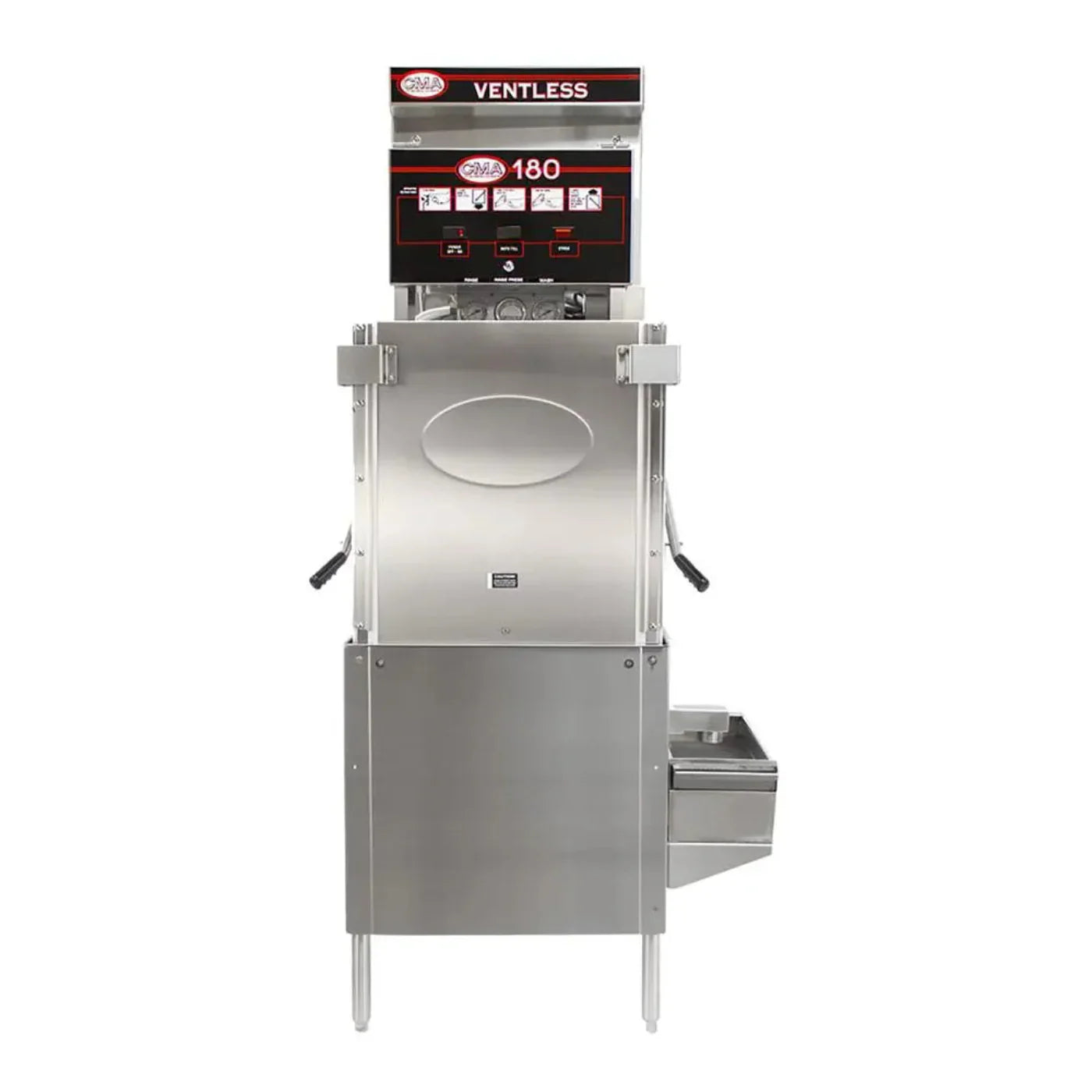 CMA Dishmachine 180-VL Single Rack High Temperature Ventless 3-Door Dishwasher with Booster, 3 Phase, 220V, 60Hz, 1HP