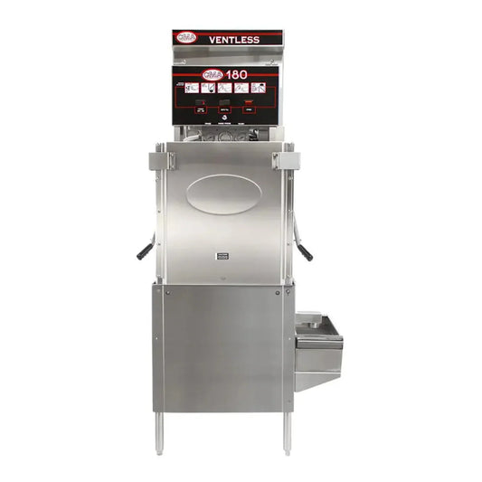 CMA Dishmachine 180-VL Tall Single Rack High Temperature Ventless 3-Door Dishwasher with Booster, 3 Phase, 220V, 60Hz, 1HP