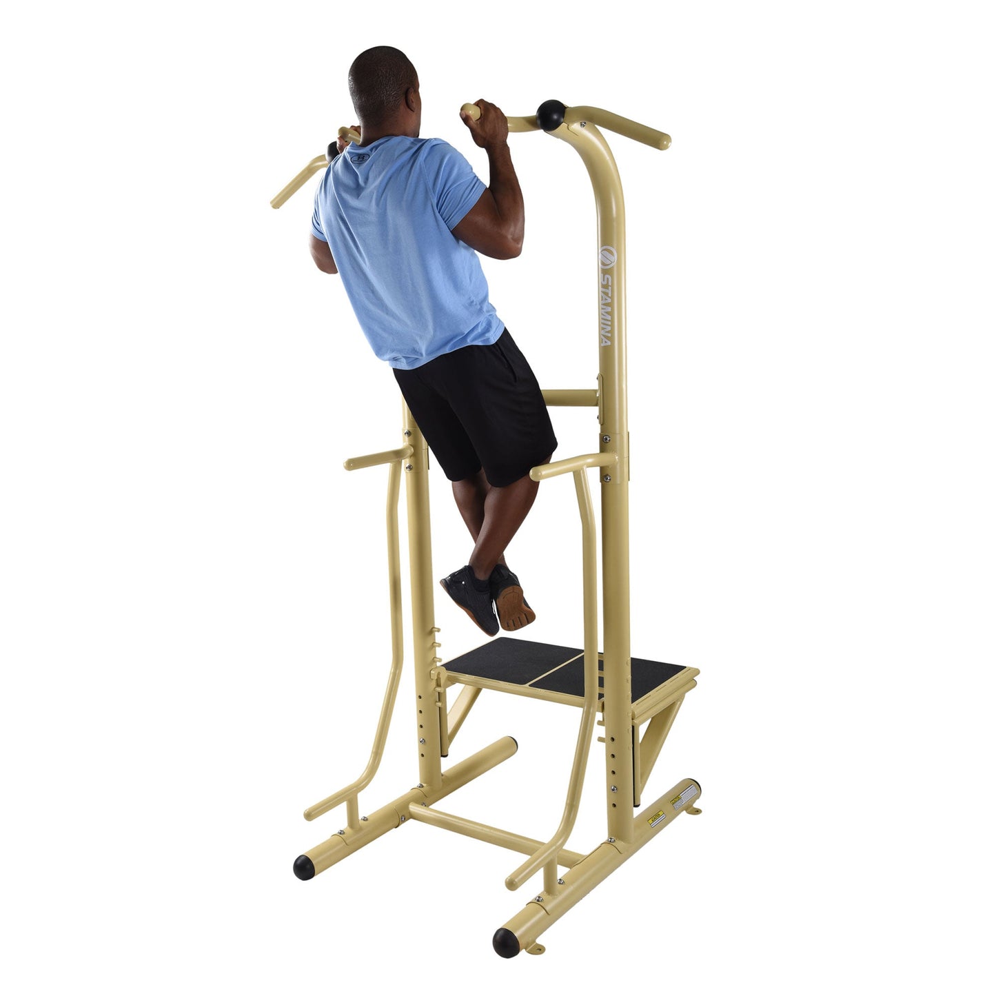 Stamina 65-1485 Weatherproof Steel Outdoor Fitness Power Tower Pro Station, Gold - 182235