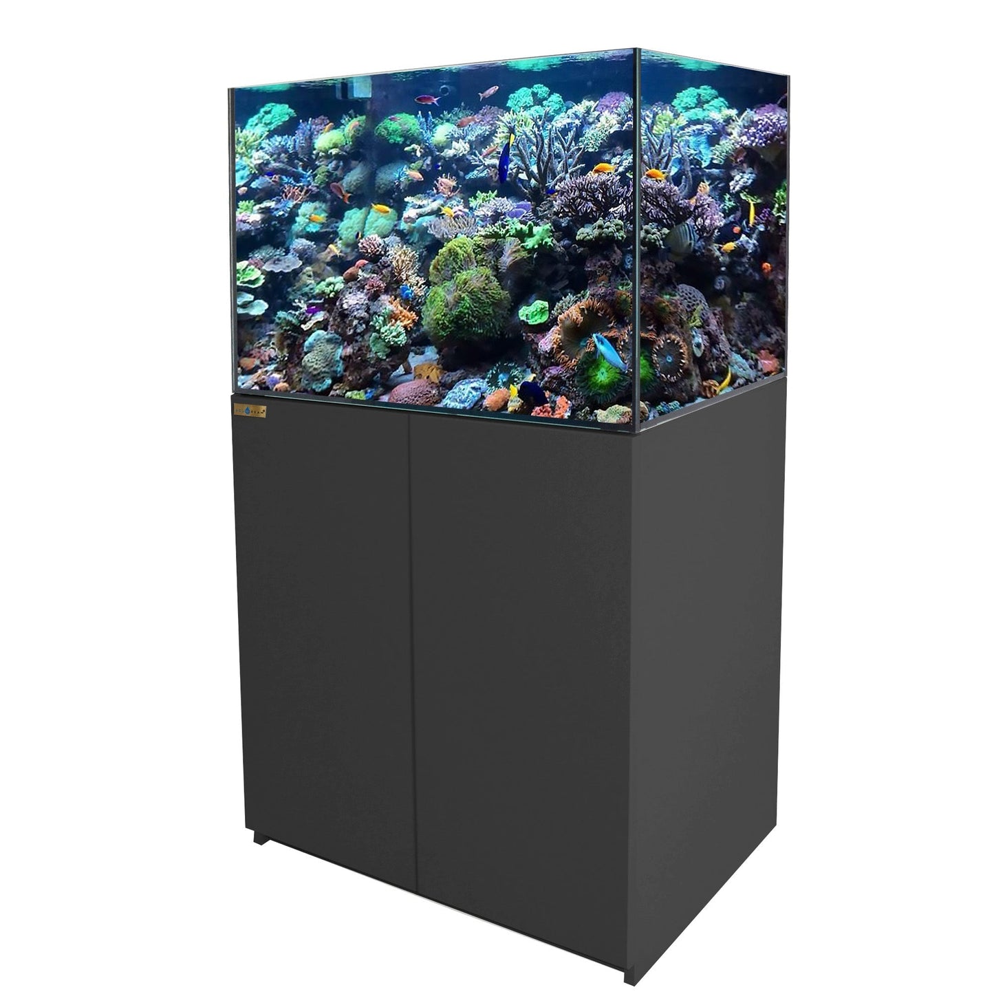 Aqua Dream 115 Gallon Coral Reef Aquarium Tank with Ultra Clear Glass and Built in Sump All White REEF-1000-WT - REEF-1000-WT