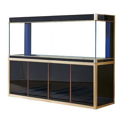 Aqua Dream 220 Gallon Tempered Glass Aquarium Black and Gold AD-1760-BK - AD-1760-BK