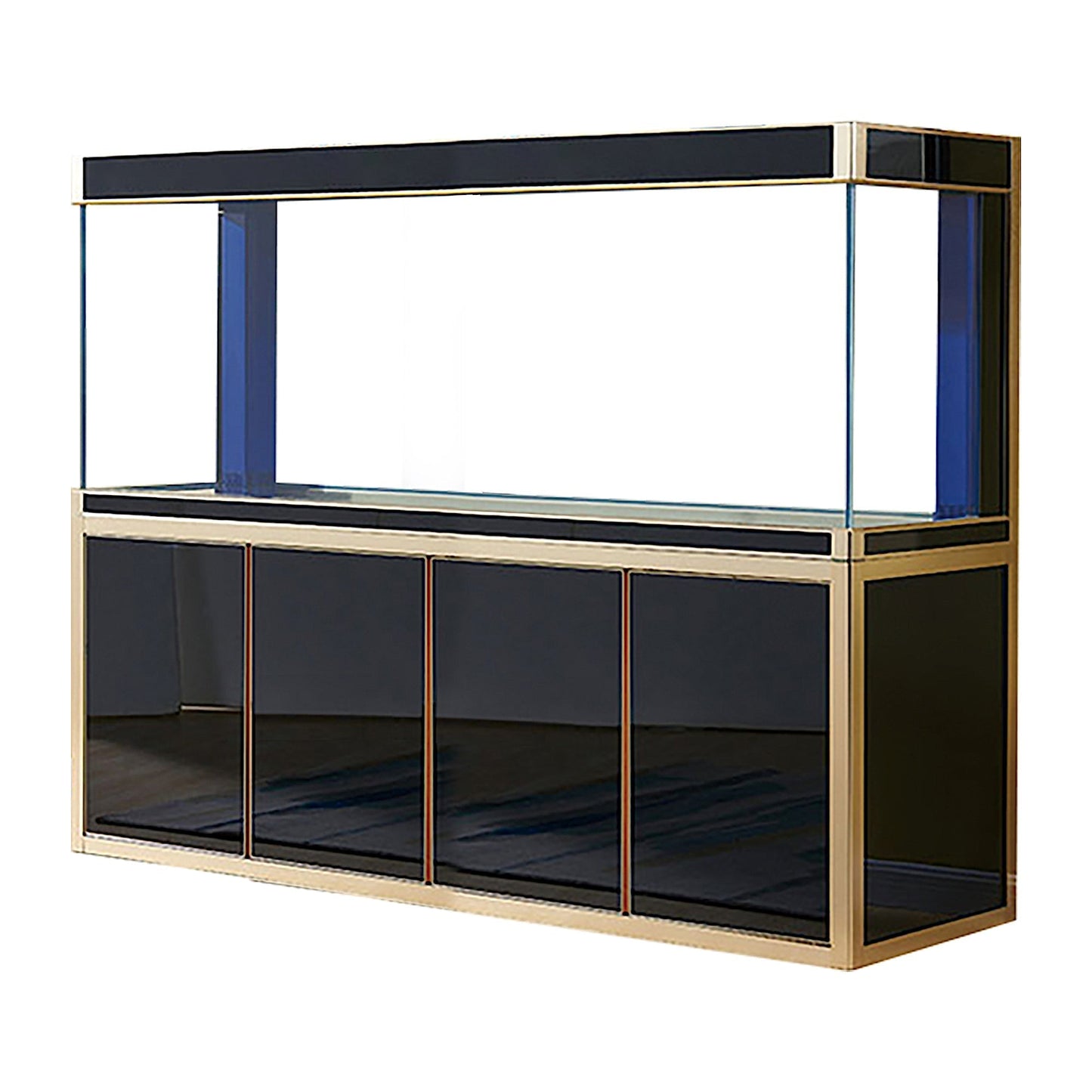 Aqua Dream 220 Gallon Tempered Glass Aquarium Black and Gold AD-1760-BK - AD-1760-BK