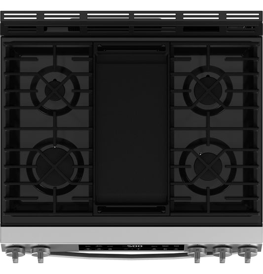 GE APPLIANCES GGS500SVSS GE(R) 30" Slide-In Front Control Gas Range - GGS500SVSS-KT