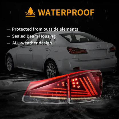 Auxbeam LED Tail Lights Assembly Upgraded Version For 2006-2013 Lexus IS 2th Gen (XE20) - ZC000166