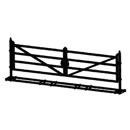 Chery Industrial [AS-IS] 20ft Farm Metal Driveway Gate with Diagonal Tubes - D_IF000054