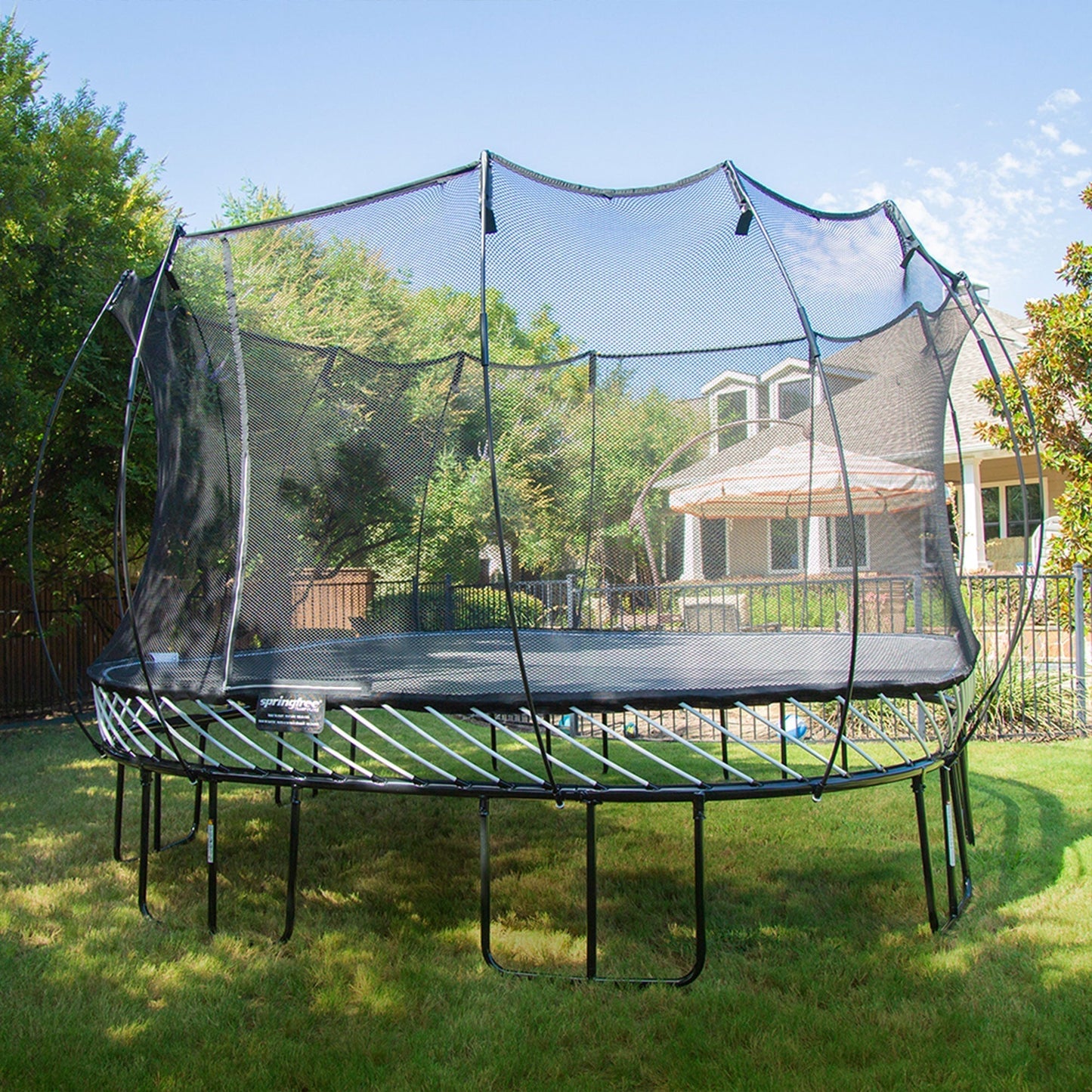 Springfree Trampoline Kids Jumbo Square 13 Ft Trampoline w/ Enclosure (Open Box) - 255298