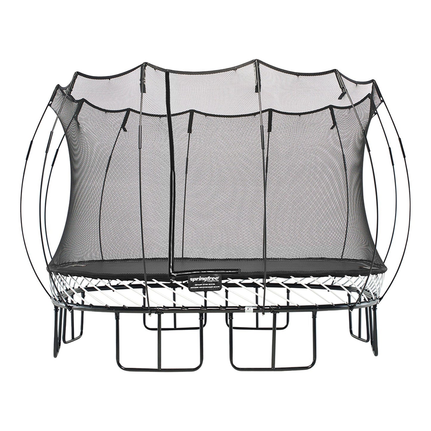 Springfree Outdoor Square 11 Foot Trampoline, Enclosure, Hoop Game, and Ladder - 215879