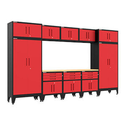 Armadillo Tough Red 11-Piece Garage Cabinet Set with Levelers - AR11PC109R