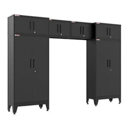 Armadillo Tough Black 6-Piece Garage Cabinet Set with Levelers - AR6PC114B