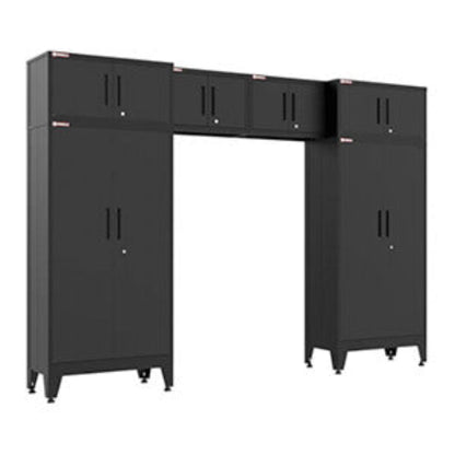 Armadillo Tough Black 6-Piece Garage Cabinet Set with Levelers - AR6PC114B