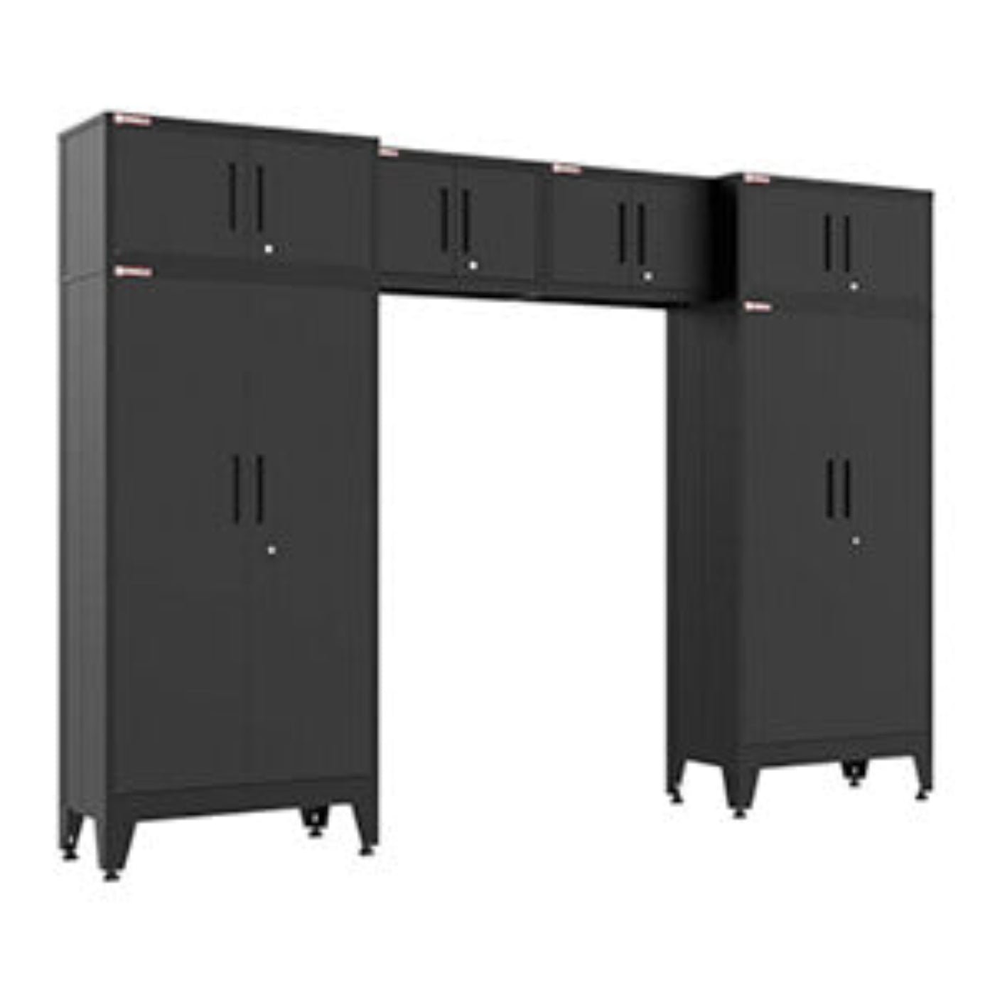 Armadillo Tough Black 6-Piece Garage Cabinet Set with Levelers - AR6PC114B