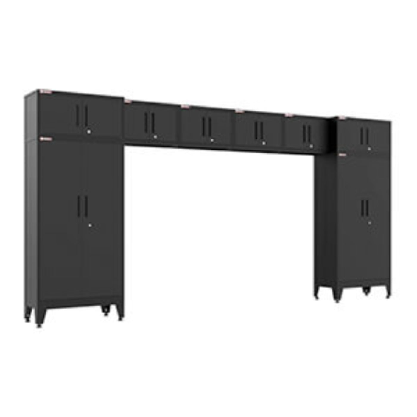 Armadillo Tough Black 8-Piece Garage Cabinet Set with Levelers - AR8PC121B