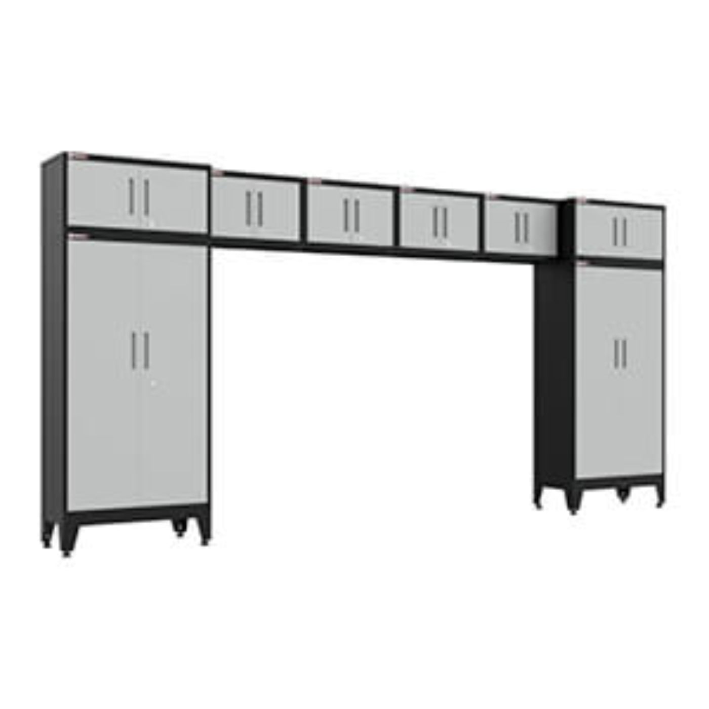 Armadillo Tough Grey 8-Piece Garage Cabinet Set with Levelers - AR8PC121G