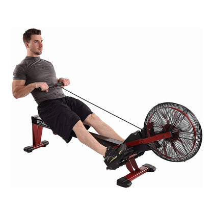 Stamina Cardio Exercise Foldable X Air Rower Rowing Machine w/ LCD Display, Red - 228547