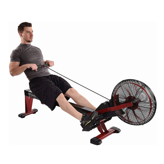 Stamina Cardio Exercise Foldable X Air Rower Rowing Machine w/ LCD Display, Red - 228547