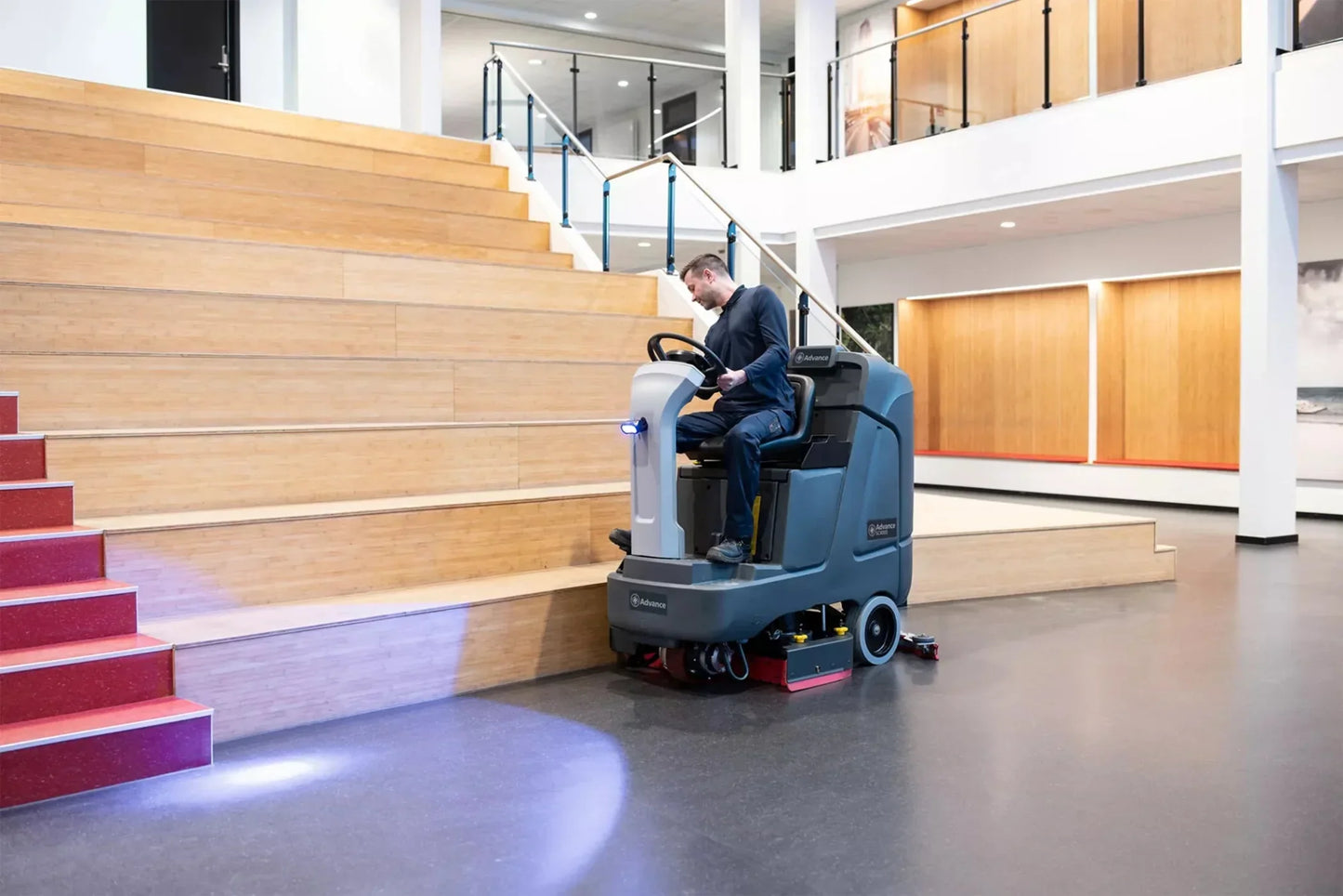 Advance SC4000 Ride-On Floor Sweeper, 28" & 32", 33 Gallon, Battery