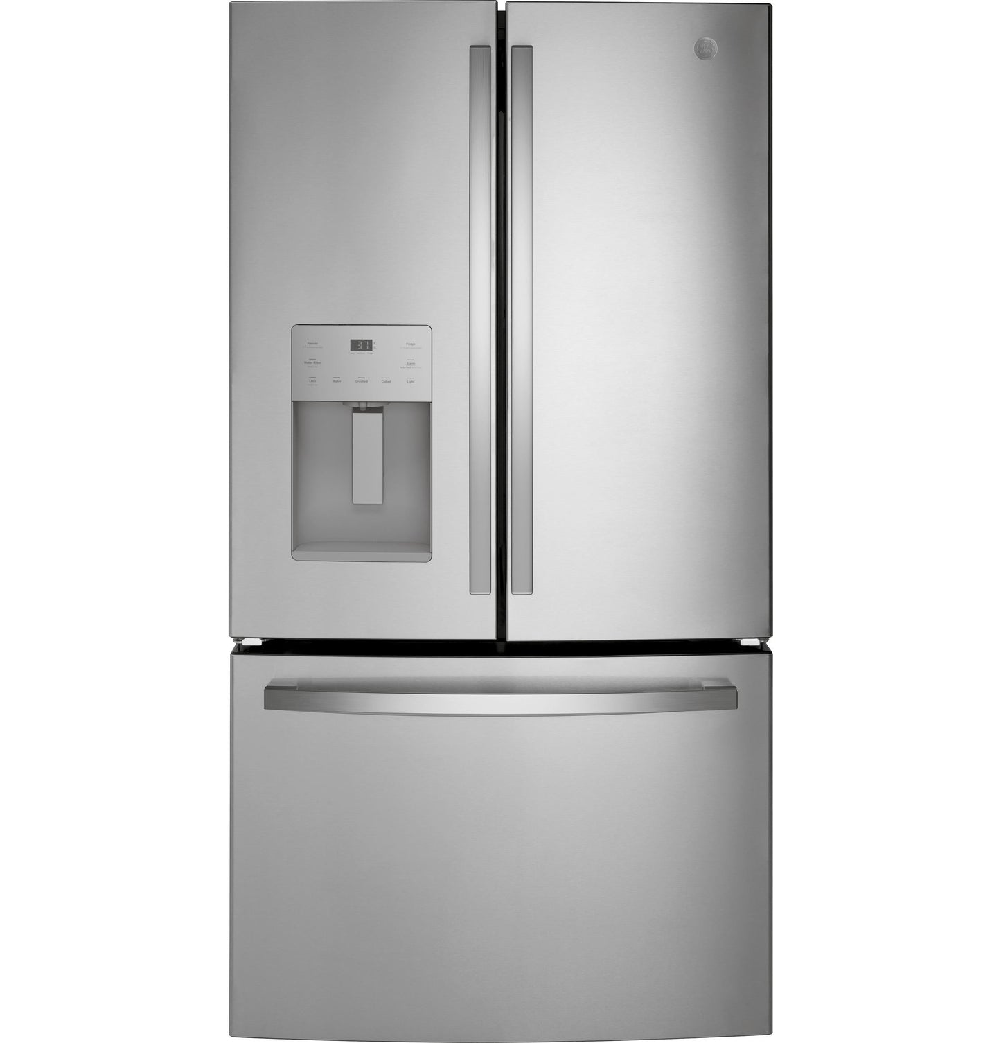GE APPLIANCES GYE21JYMFS GE(R) ENERGY STAR(R) 20.6 Cu. Ft. Fingerprint Resistant Counter-Depth French-Door Refrigerator - GYE21JYMFS-KT