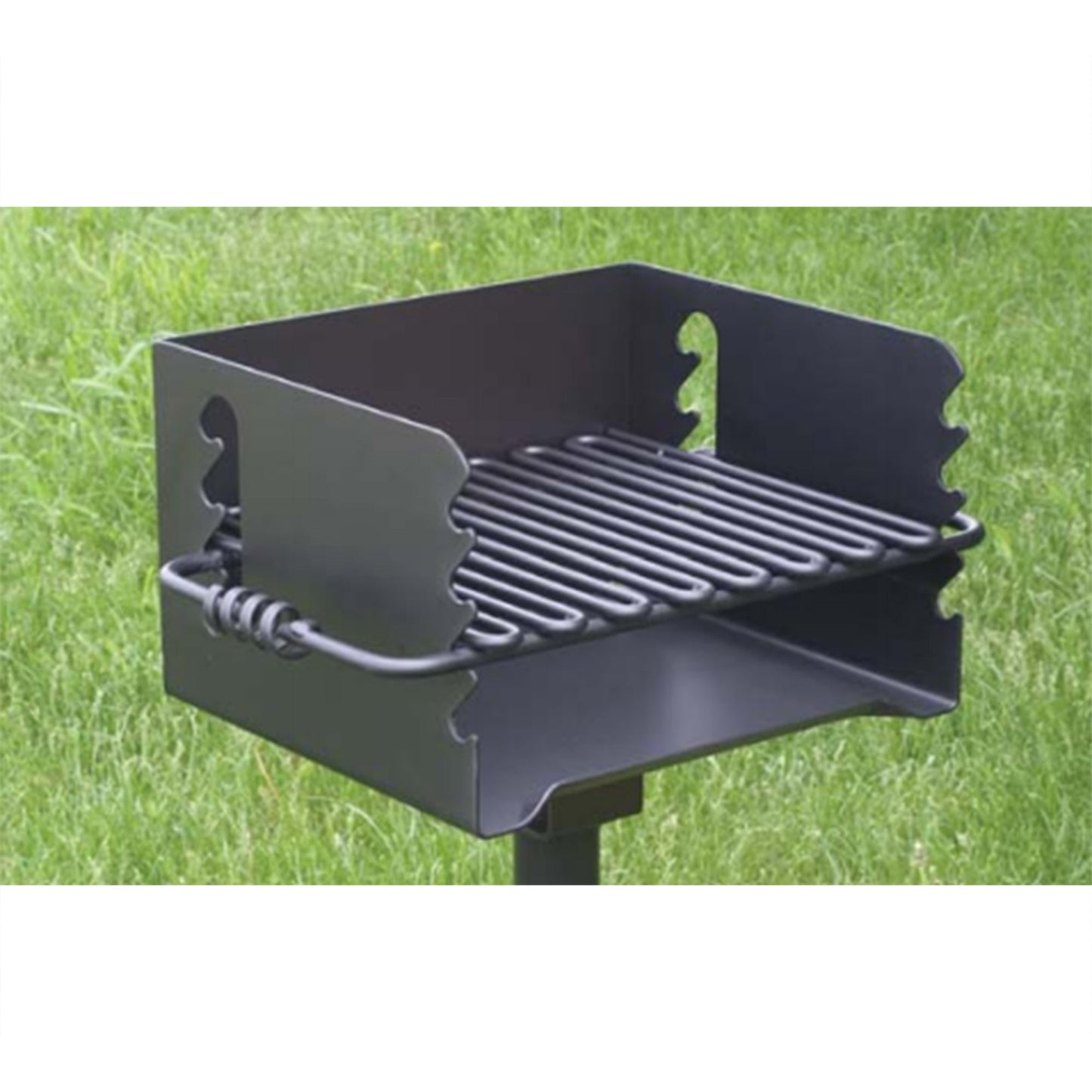 Pilot Rock CBP-135 Park Style Outdoor BBQ Charcoal Grill with Swivel, 6 Pack - 415879