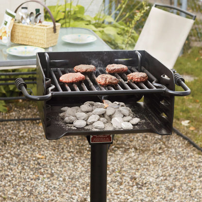 Pilot Rock H-16 B6X2 Park Style Outdoor BBQ Charcoal Grill w/ Swivel, 4 Pack - 415872