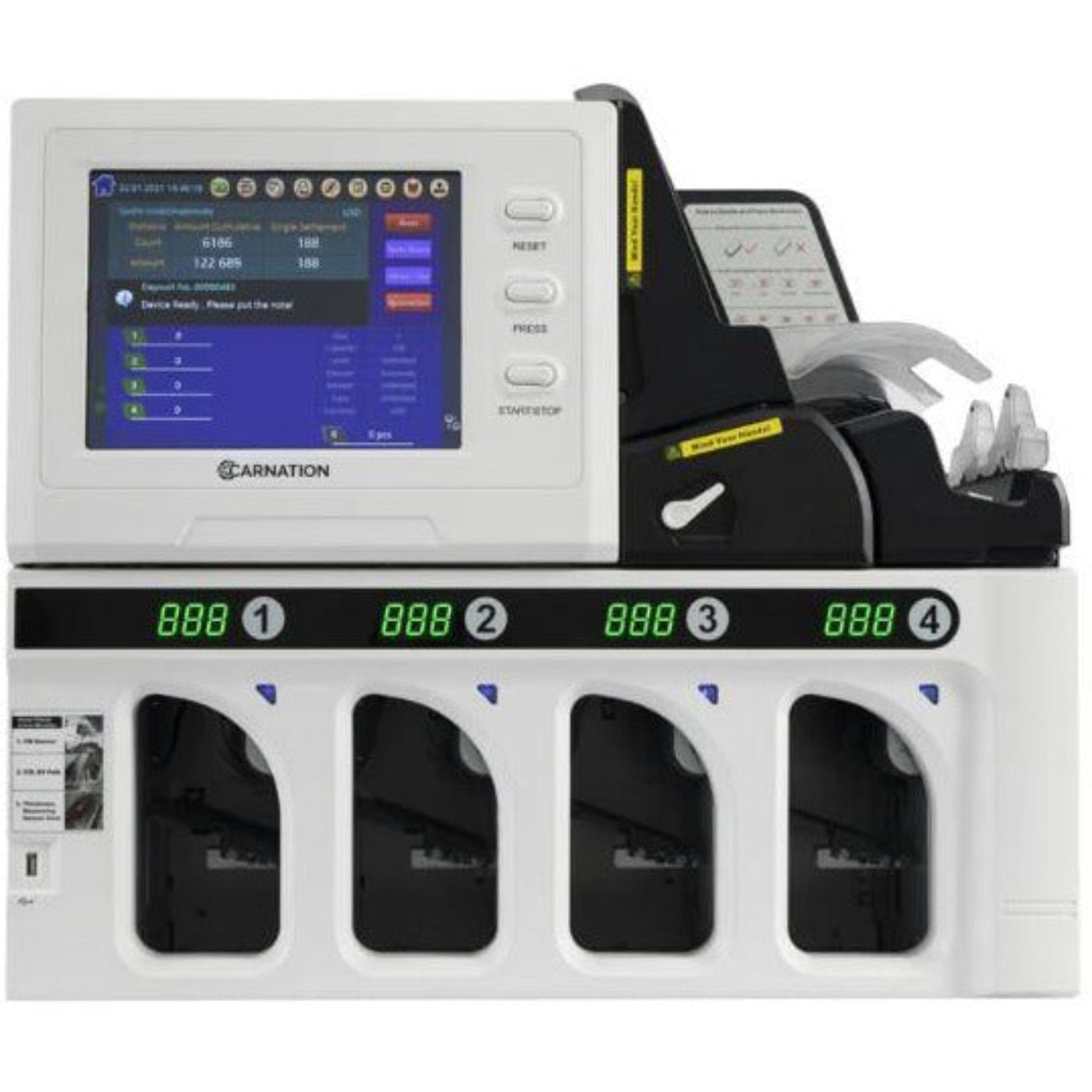 Carnation 5-Pocket High-Efficiency Banknote Fitness Sorter  - CR5000