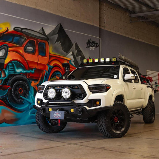 Auxbeam 6Pcs 5 Inch 110W White/Amber LED Pods Lights with Power Harness - GP00011283