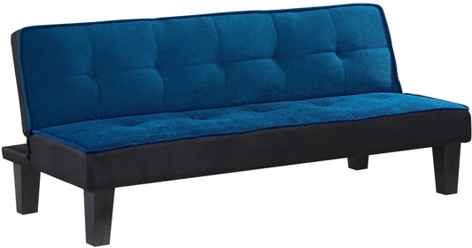 Modway Furniture 66" Chic Blue Fabric Sofa with Sleek Black Legs - Modern Armless Design for Stylish Living Spaces - 285669-HOMEROOTS