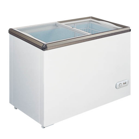 Chef AAA - FR-CN-0150, Commercial 29" Glass Door Frozen Food or Ice Cream Chest Freezer Display 5.3cu.ft. - FR-CN-0150