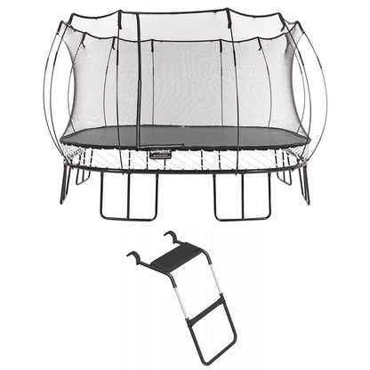 Springfree Trampoline Kids Square 13 Ft Trampoline & FlexrStep V2 Safety Ladder - 299875