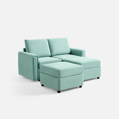 LINSY HOME RUBIK I  2 Seats with 2 Ottomans - US-LH-SPF-Sofa-S900-A11-22-0-00