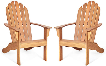 Tangkula Adirondack Chair,  for Patio Deck Lawn Backyard, Garden Adirondack Furniture - 4*OP70302GR