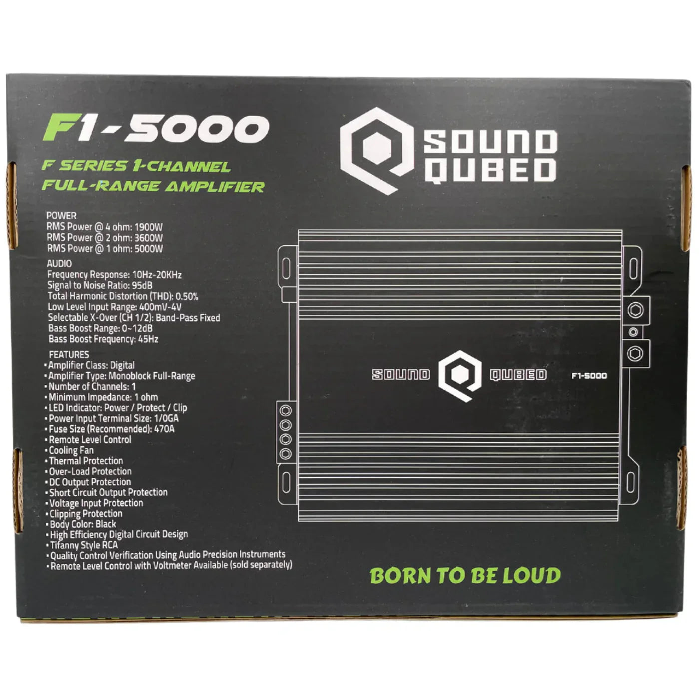 SoundQubed 5000 Watts F1-5000 Full Bridge Mono Block Amplifier - SQ-F1-5000