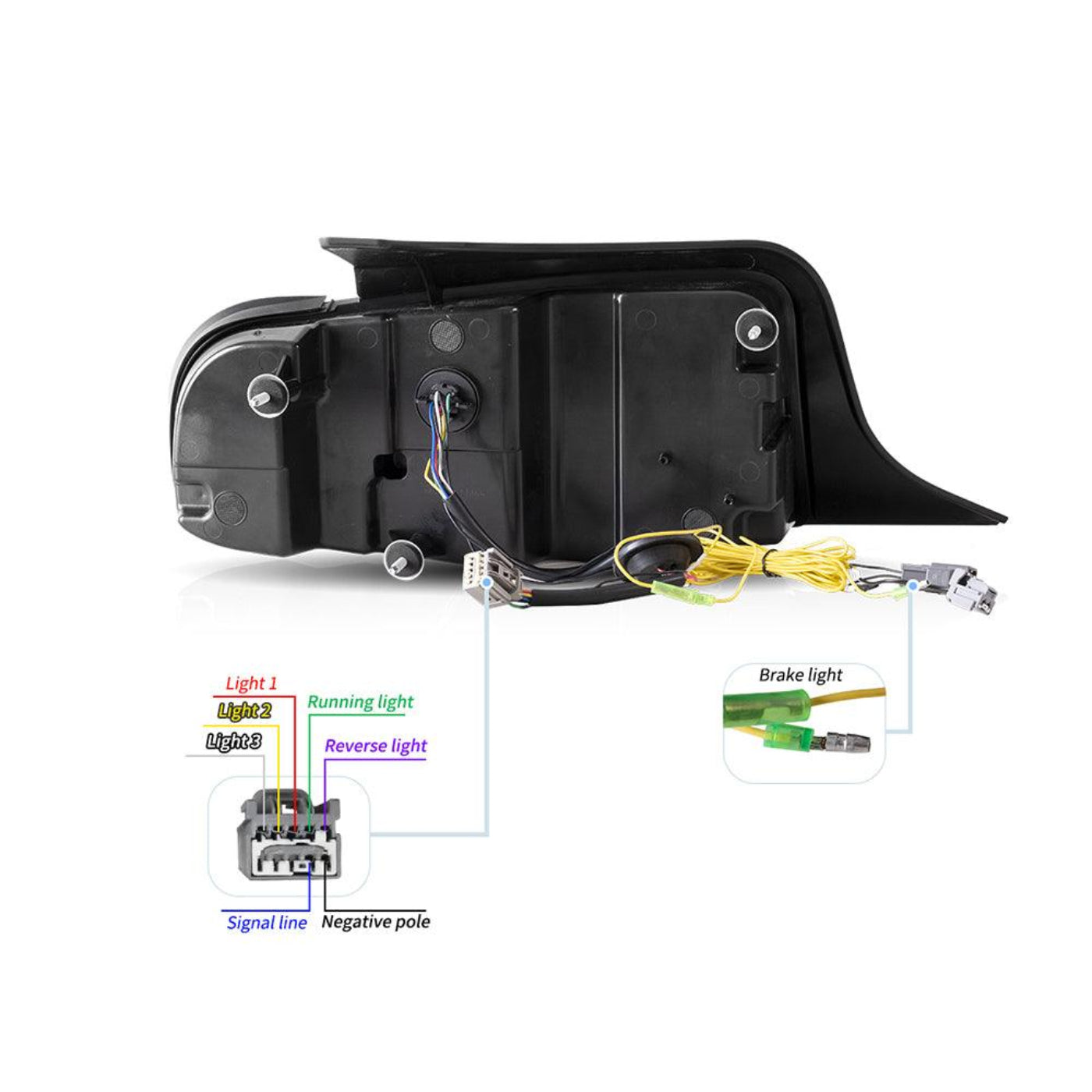 Auxbeam LED Tail Lights Assembly With Amber Sequential Turn Signal Smoked For 2010-2012 Ford Mustang 5th Gen (S-197 II) Pre-Facelift - ZC000161