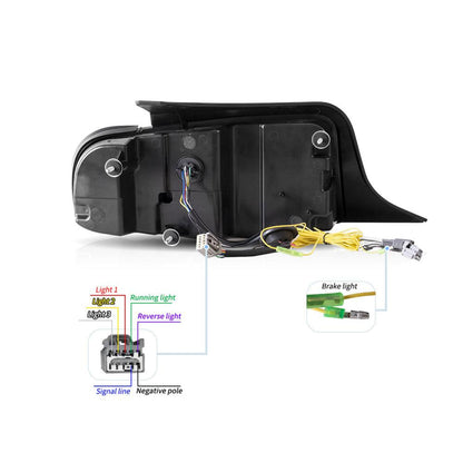 Auxbeam LED Tail Lights Assembly With Amber Sequential Turn Signal Smoked For 2010-2012 Ford Mustang 5th Gen (S-197 II) Pre-Facelift - ZC000161