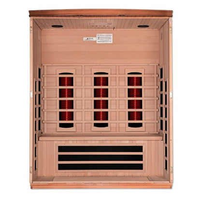Dynamic Saunas Lugano 3 Person Low EMF Infrared Sauna (DYN-6336-02) - DYN-6336-02