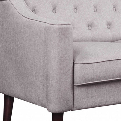 Modway Furniture 73" Cream Fabric Sofa with Elegant Dark Brown Legs - Perfect Blend of Comfort and Style for Your Home - 318824-HOMEROOTS