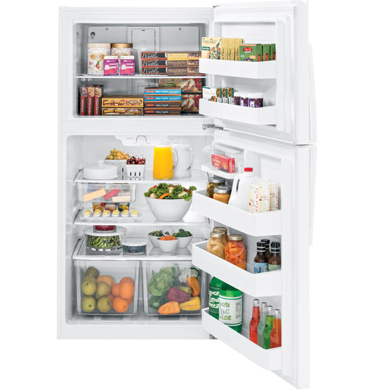 GE APPLIANCES GTE21GTHWW GE(R) ENERGY STAR(R) 21.1 Cu. Ft. Top-Freezer Refrigerator - GTE21GTHWW-KT