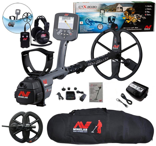 Minelab CTX 3030 Waterproof Metal Detector with Carry Bag, and Extra 6" DD Smart Coil - 3228-0101-mfg-1