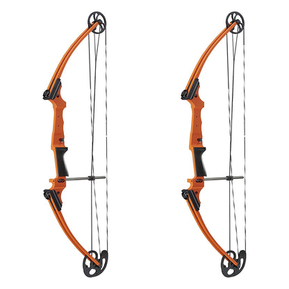 Genesis Original Archery Adjustable Right Handed Compound Bow, Orange (2 Pack) - 323531