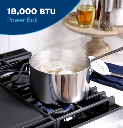 GE APPLIANCES GGS600AVDS GE(R) 30" Slide-In Front-Control Convection Gas Range with No Preheat Air Fry and EasyWash(TM) Oven Tray - GGS600AVDS-KT