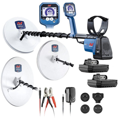 Minelab GPX 6000 Metal Detector with 11", 14", and 17" Coils PLUS 2 Ion batteries - 3300-0500-Holiday-2022