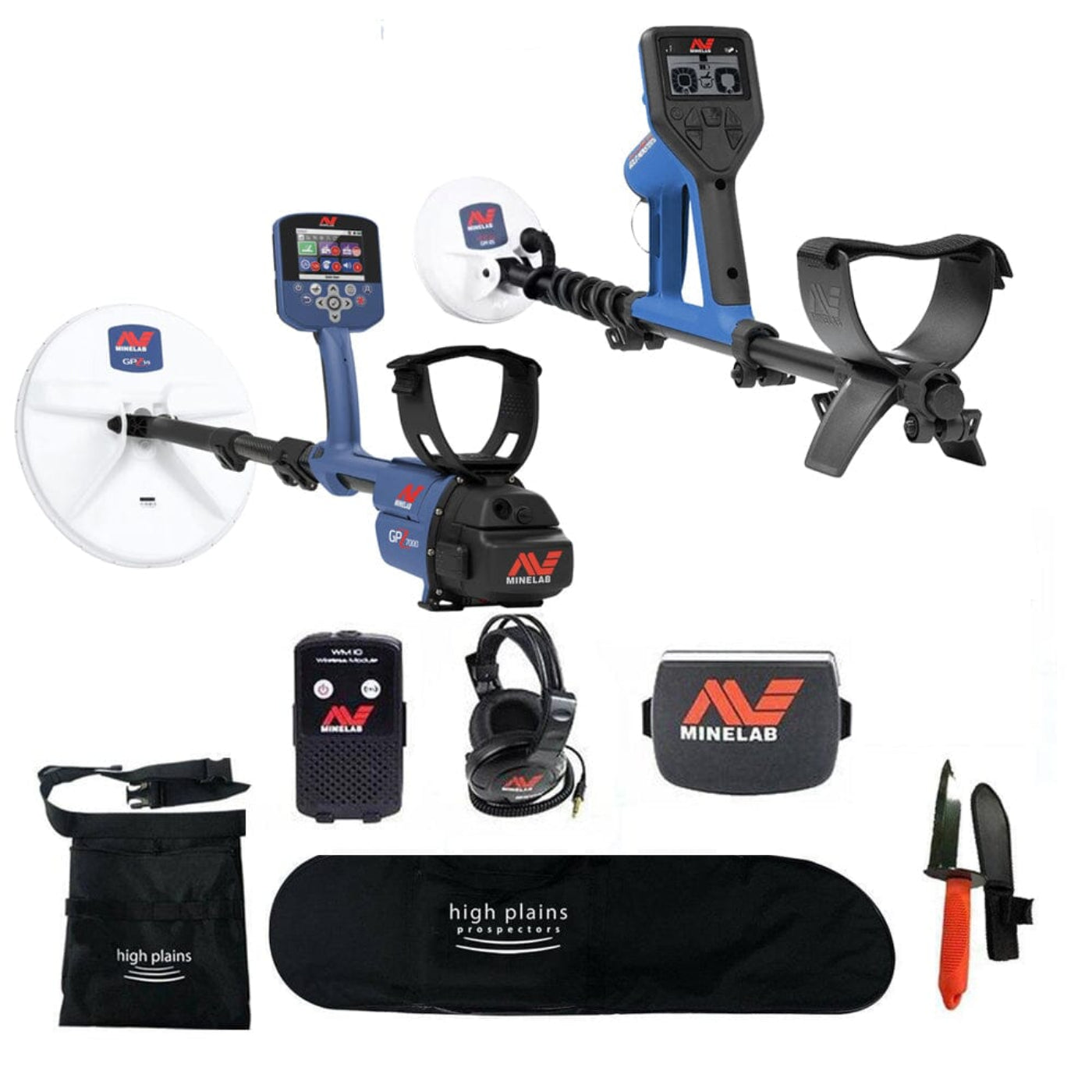 Minelab GPZ 7000 and Gold Monster 1000 Metal Detectors with High Plains Gear - 3301-0001-GM1000-bundle