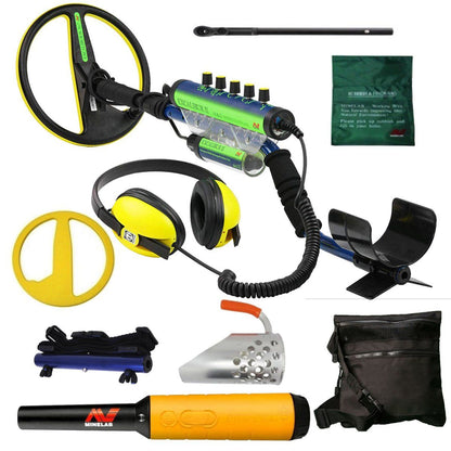 Minelab Excalibur II Metal Detector with Pinpointer, Scoop and Free Gear - 3303-0124-MFG-bundle