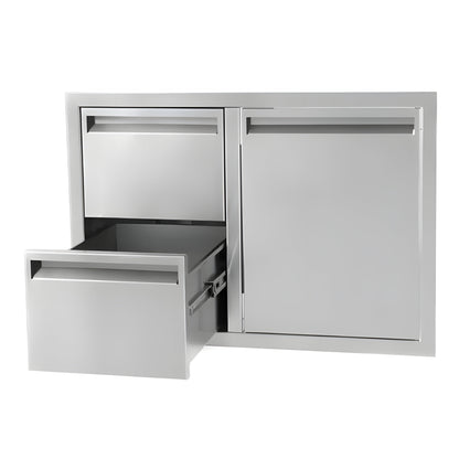 PCM 350 Series 32" Access Door & Double Drawer Combo - BBQ-350-DDC