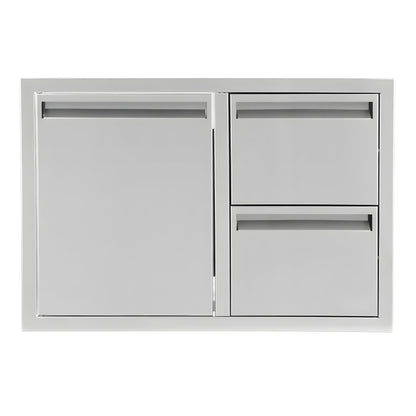 PCM 350 Series 32" Access Door & Double Drawer Combo - BBQ-350-DDC