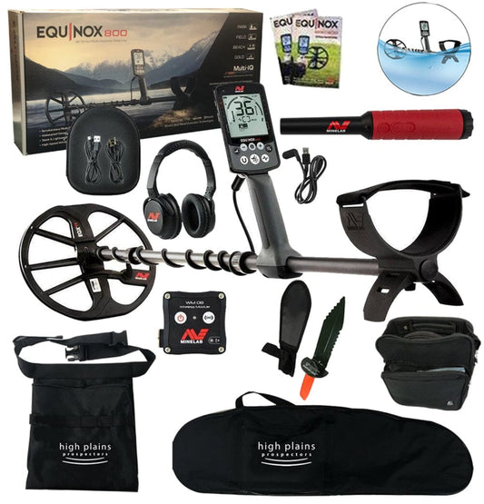 Minelab Equinox 800 Metal Detector Treasure Seeker Bundle with Pro-Find 40 Pinpointer - 3720-0002-PF40-bundle